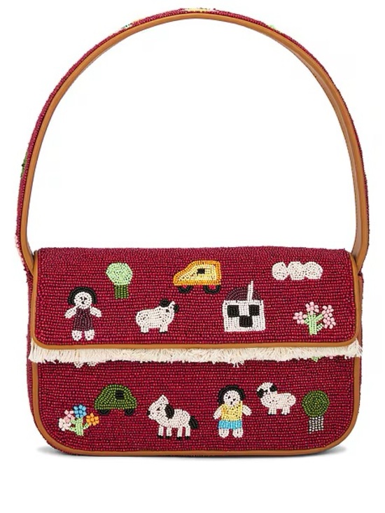 STAUD Handbags - Staud TOMMY Beaded Bag Folk Town